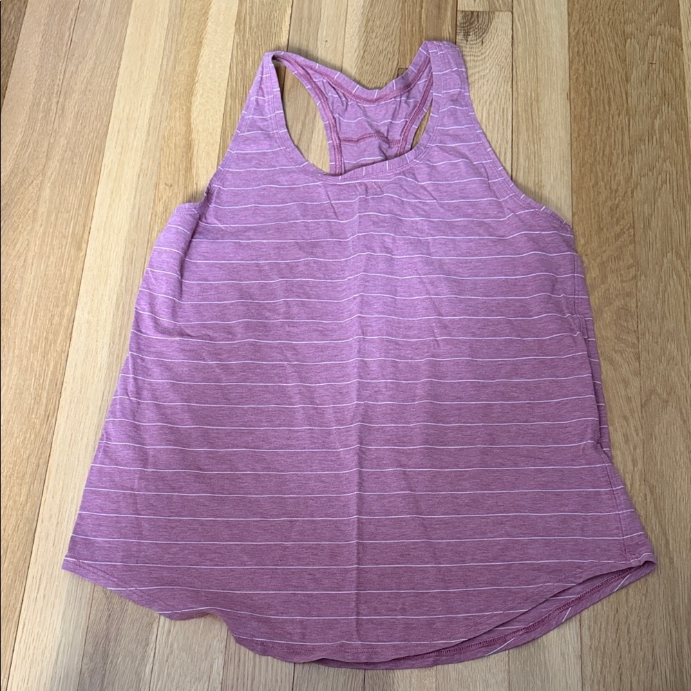 Lululemon Athletica Purple Striped Tank Top